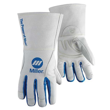 Miller Electric Performance Welding Gloves, Gauntlet Cuff, Keystone Thumb, Premium Cowhide, XL, 1 PR 263334