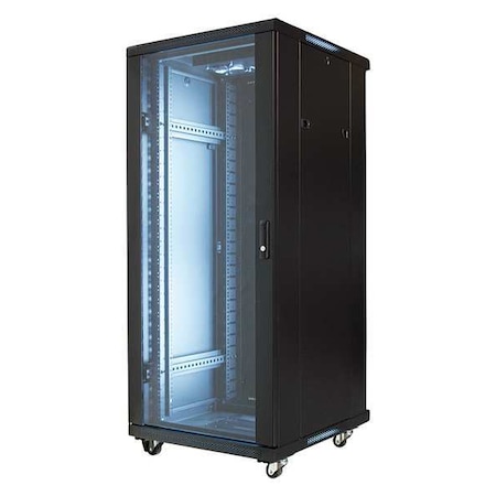 Video Mount Products 19" Equipment Rack Enclosure - 27U with Fans, Casters EREN-27E