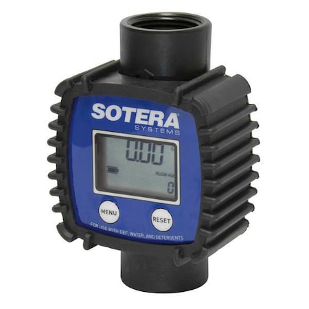Sotera Plastic Turbine Meter, Digital, 3-26 gpm FR1118P10