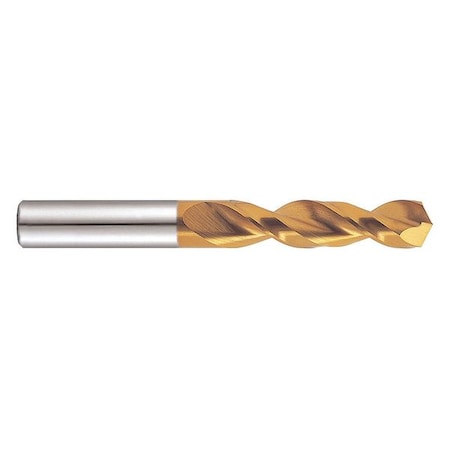 Yg-1 Tool Screw Machine Drill Bit, 7/16 in Size, 130  Degrees Point Angle, High Speed Steel, TiN Finish DN514028
