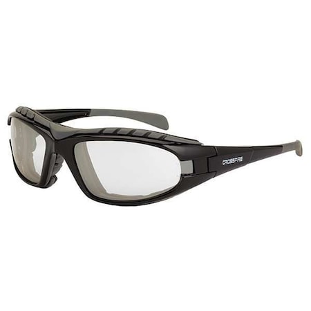 Radians Crossfire Diamondback, Safety Glasses, Anti-Fog & Anti-Scratch, Indoor/Outdoor Lens, Black Frame 27615 AF