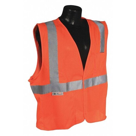 Radians Large High Visibility Vest, Hook and Loop SV2OML