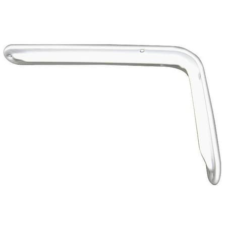 Zoro Select Shelf Bracket, Steel, White, 11-3/4 in. L 33TZ34