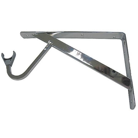 Zoro Select Shelf/Rod Bracket, Steel, 12-51/64 in. L 33TZ38