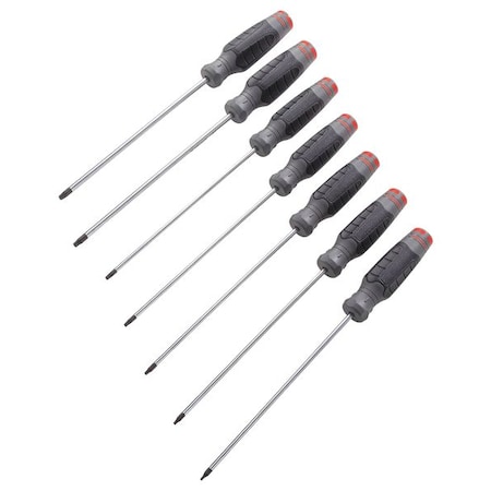 Proto Screwdriver Set, Torx(R), 7 Pc, Round Shank J1207STP