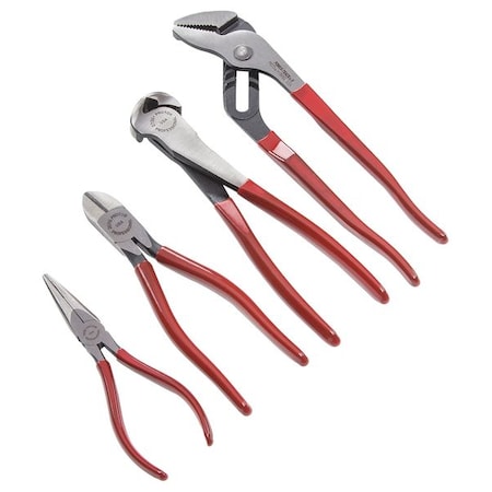Proto Pliers Set, 4 pcs., Plastisol Grips J226GS