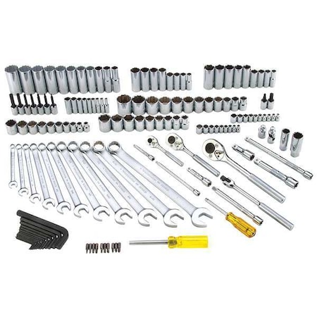 Proto 1/4", 3/8", 1/2" Drive Socket Set SAE 148 Pieces 3/16 in to 1 1/4 in , Chrome J47148