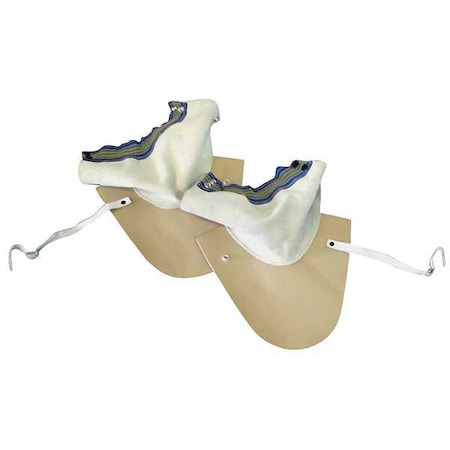 Chicago Protective Apparel Spats, Leather, 7 in Length, Hook-and-Loop Closure, Tan, Universal 485-CL