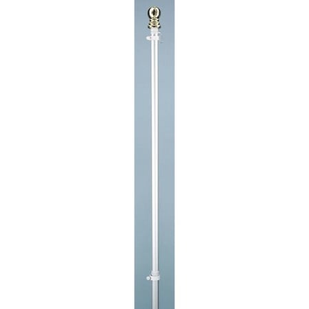Annin Flagmakers Flag Pole, Hanging and Spnning, White, 6 ft 1992