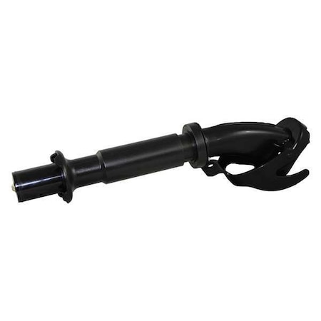 Wavian Rigid Spout, Plastic/Steel, Black, 1 in Dia. JC00SSB