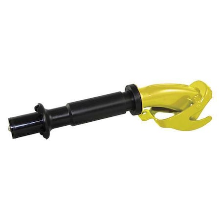 Wavian Rigid Spout, Plastic/Steel, Yellow, 1 in Dia. JC00SSY