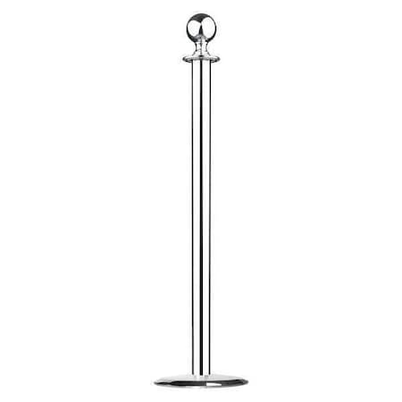 Lawrence Metal Sphere Top Post, Polished Chrome, Univ 312U-1P