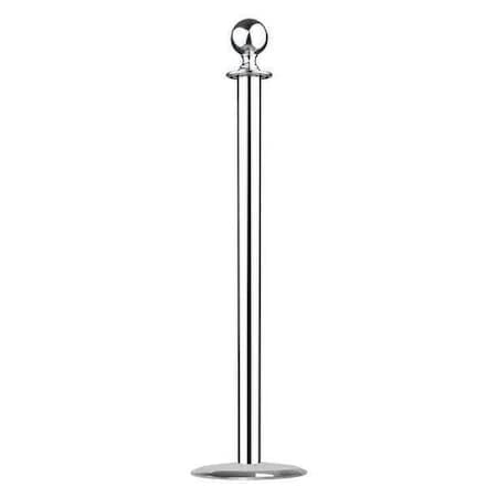 Lawrence Metal Sphere Top Post, Satin Chrome, Universal 312U-1S