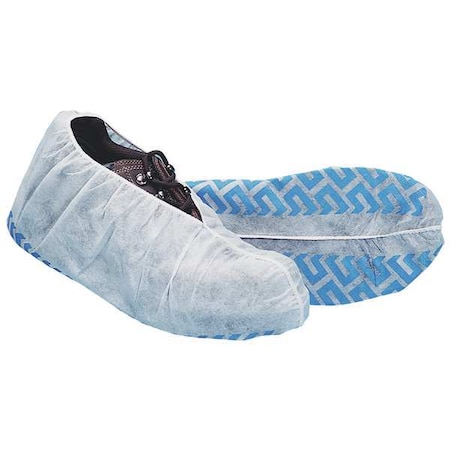 Keystone Safety Disposable Shoe Covers, Polypropylene, White, Slip Resistant Sole: Yes , L SC-NWI-NS-LRG-WHITE