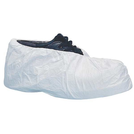 KEYSTONE SAFETY Shoe Covers, L, wtrprf, Polypropylene, PK300 SC-SS-LRG-WHITE