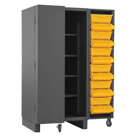 Durham Mfg Super Duty Bin Cabinet, 36 in W, 78 in H, 36" D, 24 Bins HDC36-DC24TB4S95