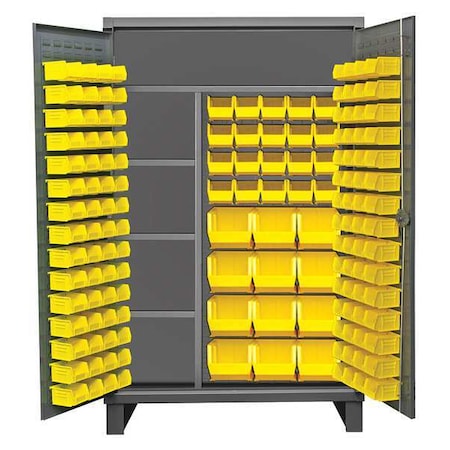 Durham Mfg Super Duty Bin Cabinet, 48 in W, 78 in H, 24" D, 156 Bins HDJC244878-156-4S95