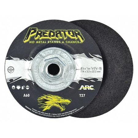 Arc Abrasives Dcw 4-1/2 x 1/8 x 5/8-11 60 Type 27, Flex 845085805