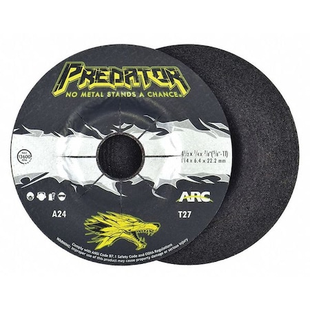 Arc Abrasives Dcw 4-1/2 x 1/4 x 7/8 24 Type 27 845047801