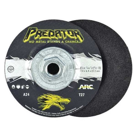 Arc Abrasives Dcw 4-1/2 x 1/4 x 5/8-11 24 Type 27 845045801