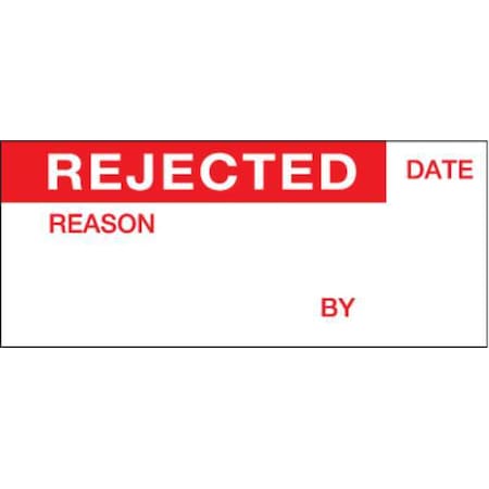 Brady Quality Inspection Label, 5/8inHx1-1/2inW, PK14 WOX-1