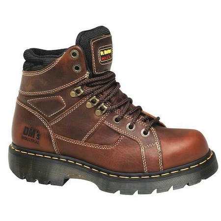 Dr. Martens Men's 6 in 6-Inch Work Boot, Steel Toe, Brown, 5, R12721200 R12721200