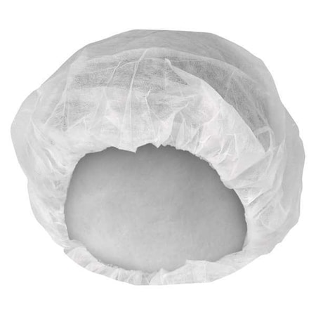 Kleenguard Bouffant Cap, Polypropylene, 24 in Dia., White, L, 1000 PK 36860