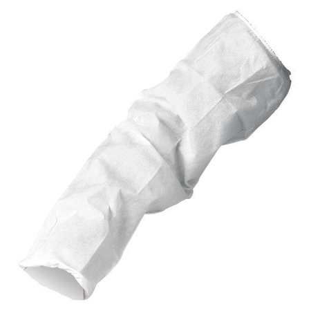 Ansell KleenGuard A20 Protective Sleeves, 21 in Length, Not Applicable Thick, Serged Seam, White, 200 PK 36870