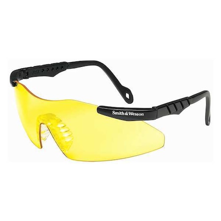 Smith & Wesson Magnum 3G Mini, Safety Glasses, Anti-Scratch, Amber Lens, Black Frame, Frameless 19828