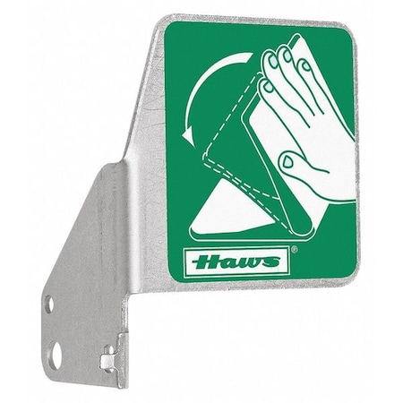 Haws Push Flag, Stainless Steel, Green, For Use With, Eyewash SP216