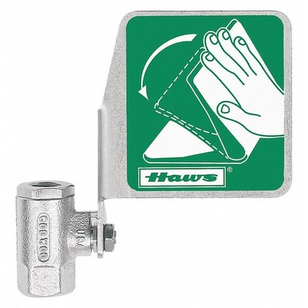 Haws Ball Valve, Brass, Stainless Steel, Silver, For Use With, Eyewash SP238
