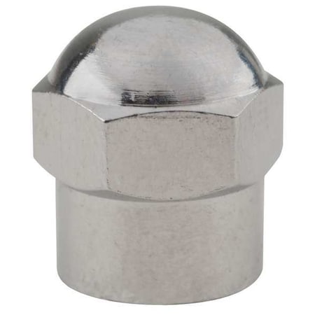Haltec Chrome Plated Hex Dome Valve Cap, PK100 N-1202