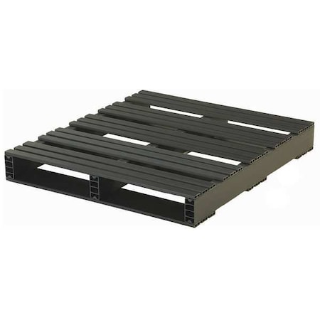 Zoro Select Recycled Rigid PVC Pallet, 36 in L, 32 in W, 4 1/2 in H, 1,500 lb Dynamic 05000092