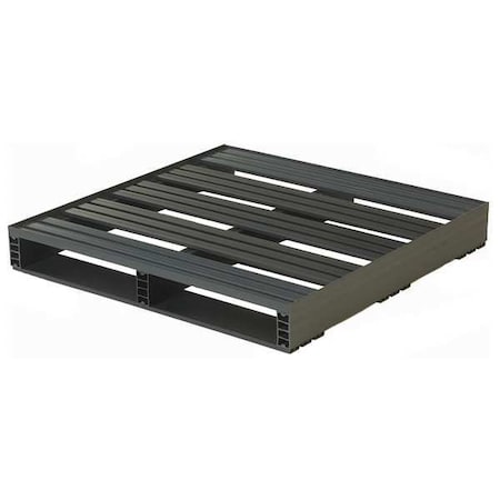 Zoro Select Recycled Rigid PVC Pallet, 36 in L, 36 in W, 5 in H, 1,500 lb Dynamic 05000103