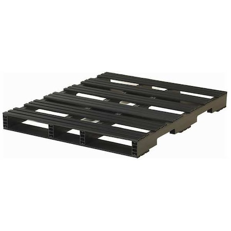 Zoro Select Recycled Rigid PVC Pallet, 48 in L, 40 in W, 4 1/2 in H, 1,500 lb Dynamic 05000114