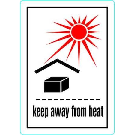 Stranco Label, Keep Away from Heat, 100 Labels HMSL-3506-P100