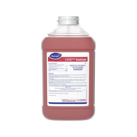 Diversey Sanitizer Concentrate, 2.5L Bottle, Unscented, 2 PK 5756034