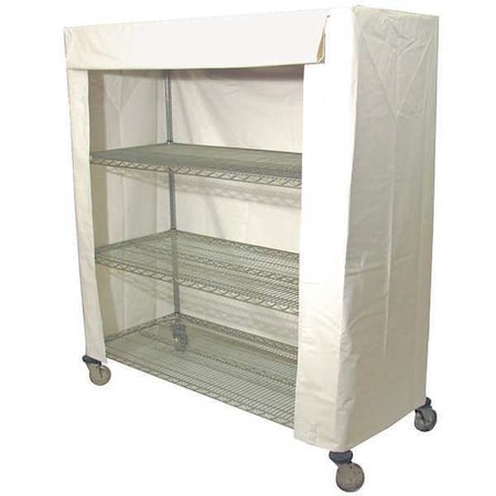 Zoro Select Cart Cover, 48x18x62, White, Vinyl 33Y372