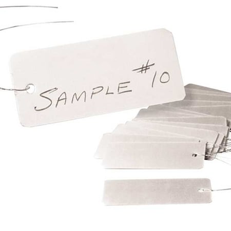 Control Co Black Tags, Silver, Aluminum, PK48 3070