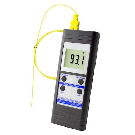Control Co Digital Thermometer, 1 Input, K Type 4004