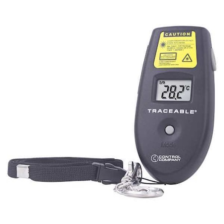 Control Co Infrared Thermometer, Single Dot Laser Sighting Adjustable 0.05 to 1.00, LCD 4481