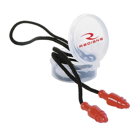 Radians Jelli Reusable Silicone Ear Plugs, Flanged Shape, 28 dB, Red, 100 PK JP3150ID