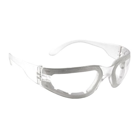 Radians Mirage Foam, Safety Glasses, Anti-Fog & Anti-Scratch, Clear Lens, Clear Frame, Full-Frame MRF111ID