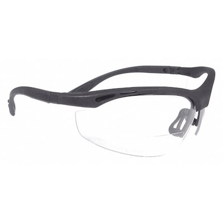 Radians Cheaters(R) Bi-Focal, Reader Safety Glasses, Anti-Scratch, Clear Lens, Half-Frame, Wraparound CH1-110