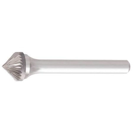 Osg Carbide Bur, 90 deg. Cone, 1/2 in. 849-5000