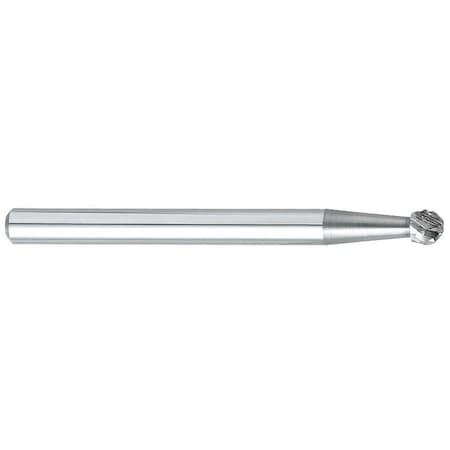 Osg Carbide Bur, Ball Shape, 1/8 in. 800-8019