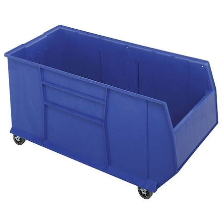Quantum Storage Systems Mobile Storage Bin, Polypropylene, Blue, 17 1/2 in H, 19 7/8 in W, 41 7/8 in L QRB216MOBBL