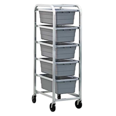 Quantum Storage Systems Lightweight Corrosion-Resistant Vertical Rack-Style Tub Cart, 600 lb Load Capacity, 27 in Overall L TR5-2516-8GY