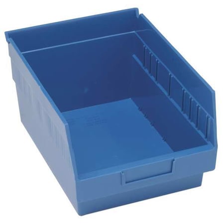 Quantum Storage Systems Shelf Storage Bin, Polypropylene, Blue, 8 in H, 8 3/8 in W, 11 5/8 in L QSB807BL
