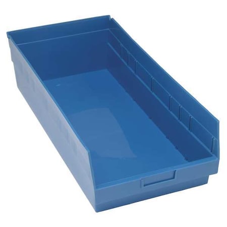 QUANTUM STORAGE SYSTEMS 75 lb Shelf Storage Bin, Polypropylene, 11 1/8 in W, 8 in H, Blue, 23 5/8 in L QSB816BL